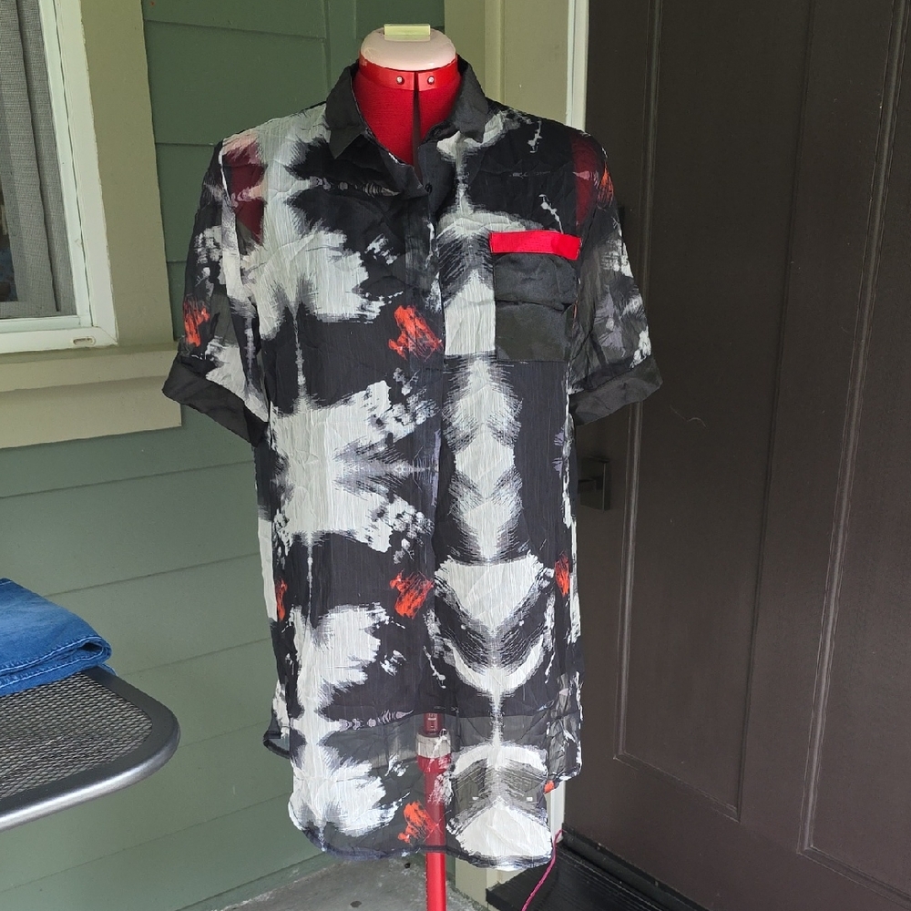 Modern Black and Red Men's Casual Shirt